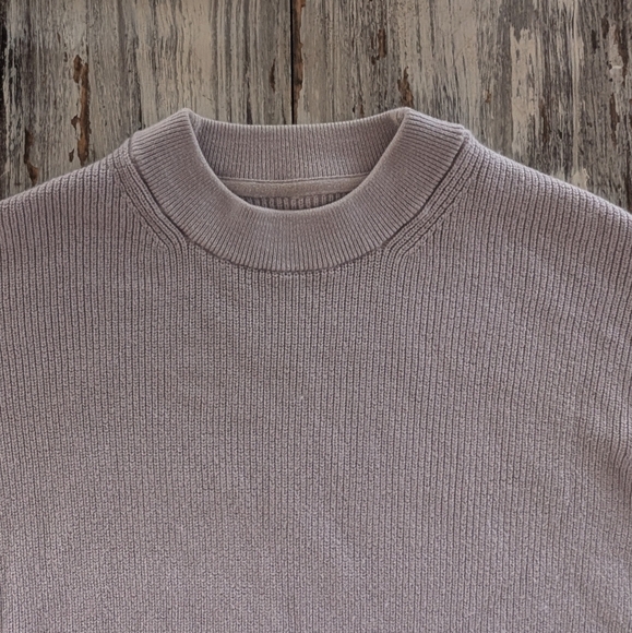 Lululemon Merino Wool-Blend Ribbed Crewneck Sweater Light Lavender Womens 6 - Picture 5 of 8